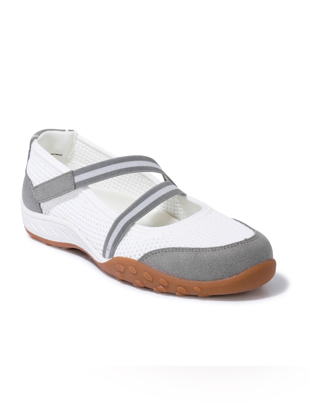 NEW Aerosoles Womens Vale Mary Jane Flats Color: White/Grey